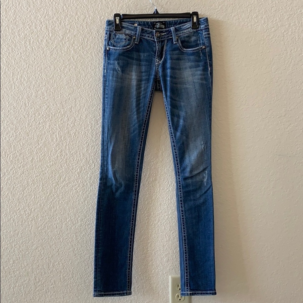 Rerock for Express Distressed Skinny Jeans